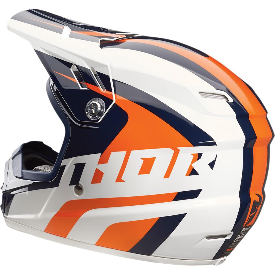 Thor Youth Richochet Blue/Orange Helmet - Image 3