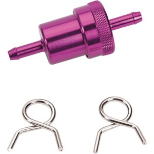 Fuel Filter - 1/4 Inch - Purple - (14-34473) Emgo Anodized Aluminum