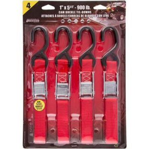 Tie Down and Tow Straps - 1.0 Inch x 5.5 Feet Cam Buckle - 4 Pack - (3920-0402) Erickson