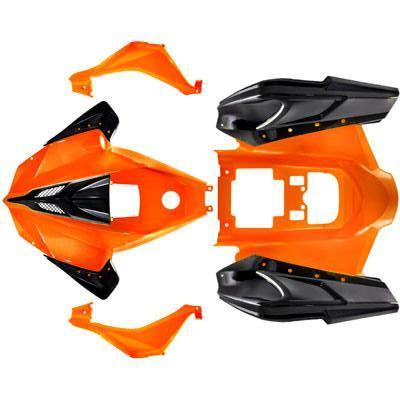 ATV Body Fender Kit - 9 Piece - Orange - Tao Tao ATA125G Cheetah