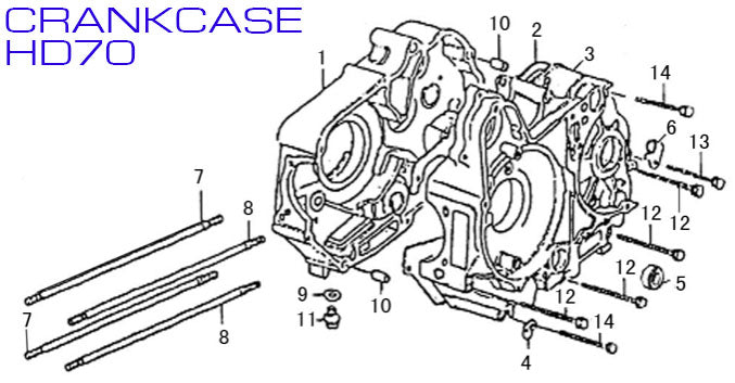Crankcase RH- HD70 70cc - Kayo Fox 70 ATV - Image 3