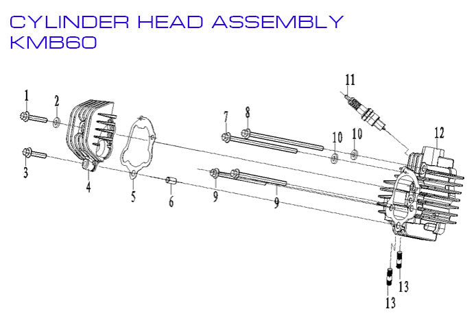 Cylinder Head Cover Gasket - Zongshen ZL60 - Kayo KMB60 Dirt Bike - Image 3
