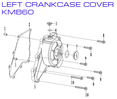Stator Cover Gasket - Zongshen ZL60 - Kayo KMB60 Dirt Bike - Image 2