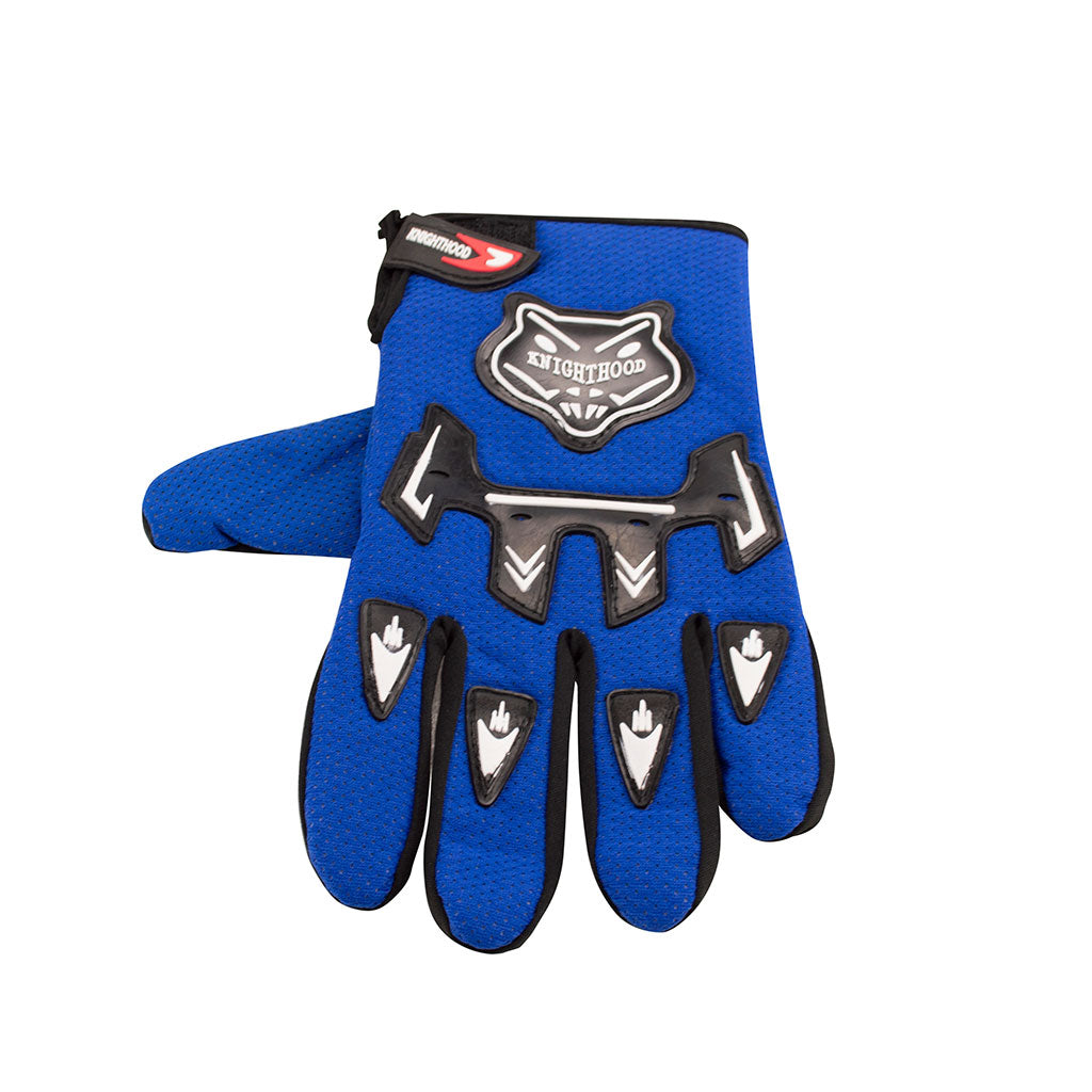 Knighthood Full Fingered Riding Gloves - Blue - Image 3